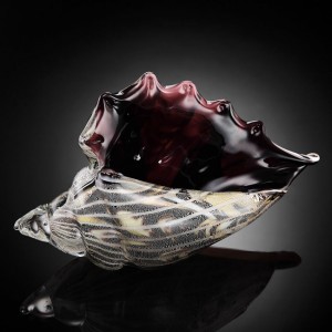 Glass Conch Shell Statue/Paperweight by SPI Home/San Pacific Int&apos;l 76010   312043021478